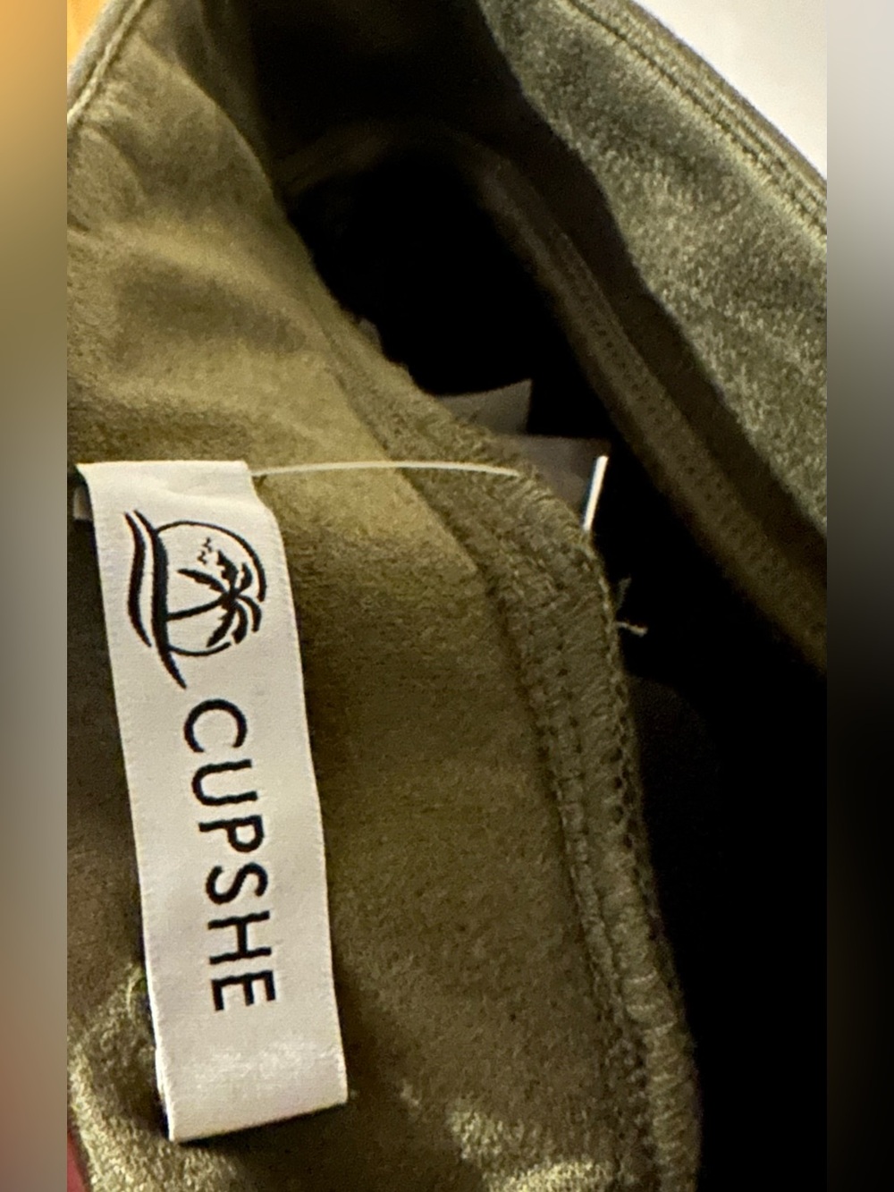 NWT Cupshe XL Olive Green Wide Leg Plunge V-Neck Jumpsuit - Picture 11 of 14
